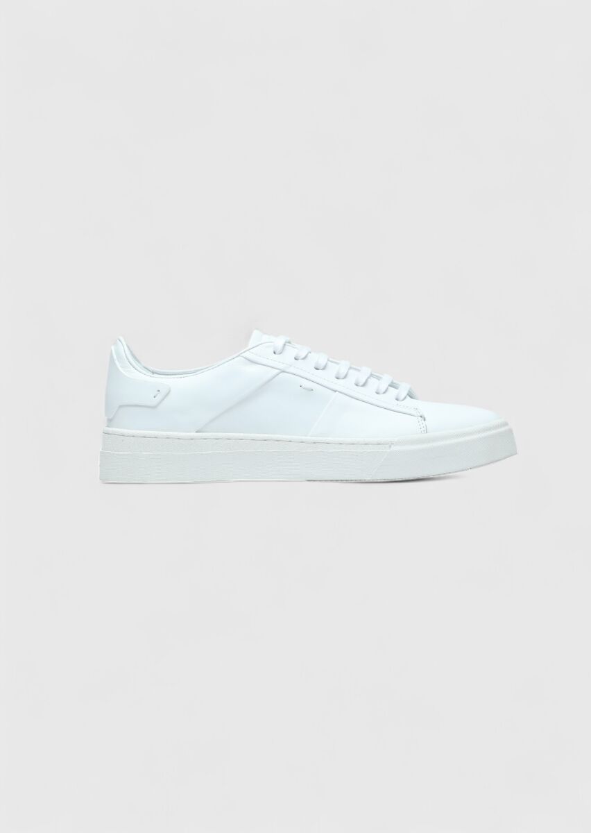 White Leather Sneaker - 1