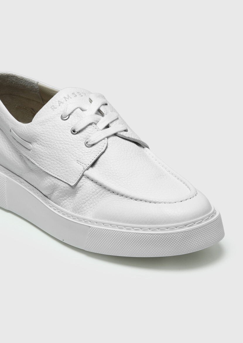 White Leather Sneaker - RAMSEY