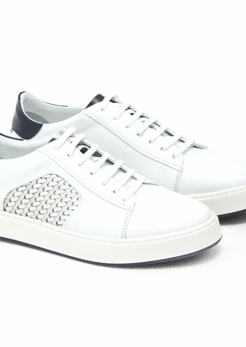 White Leather Sport Sneaker - 3