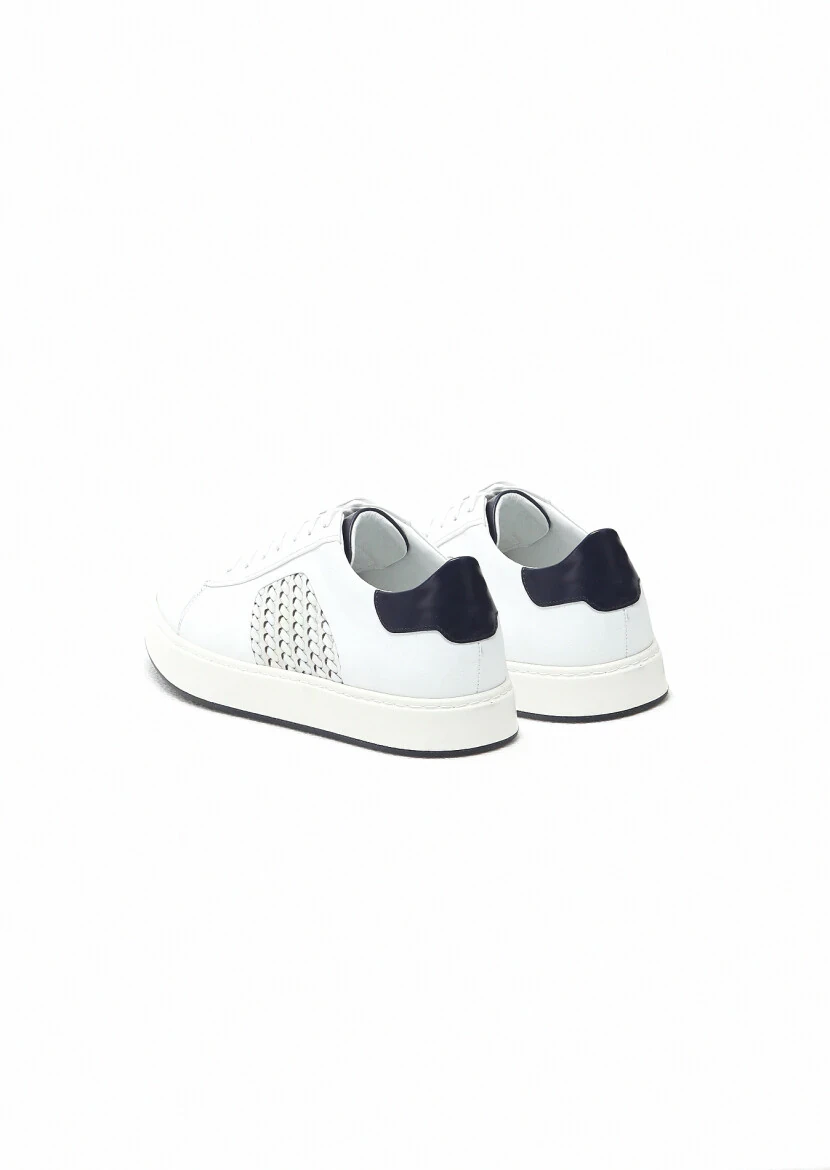White Leather Sport Sneaker - 4