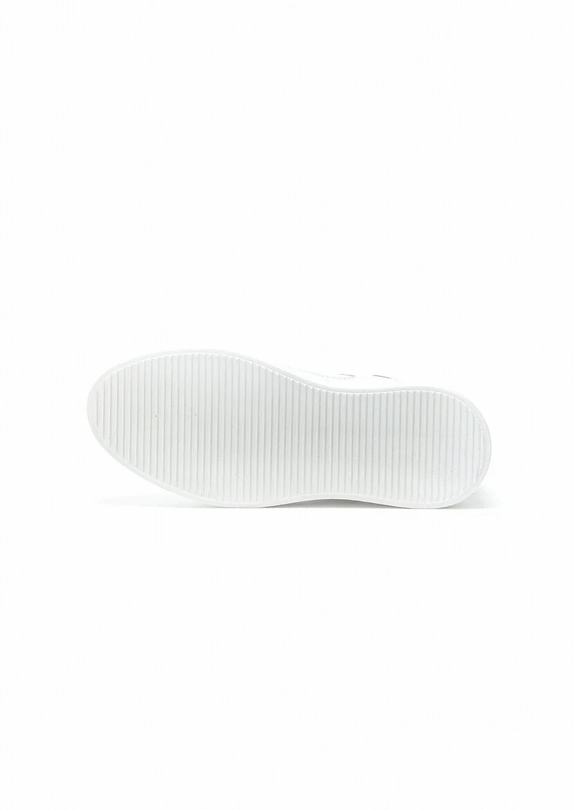 White Leather Sport Sneaker - 5