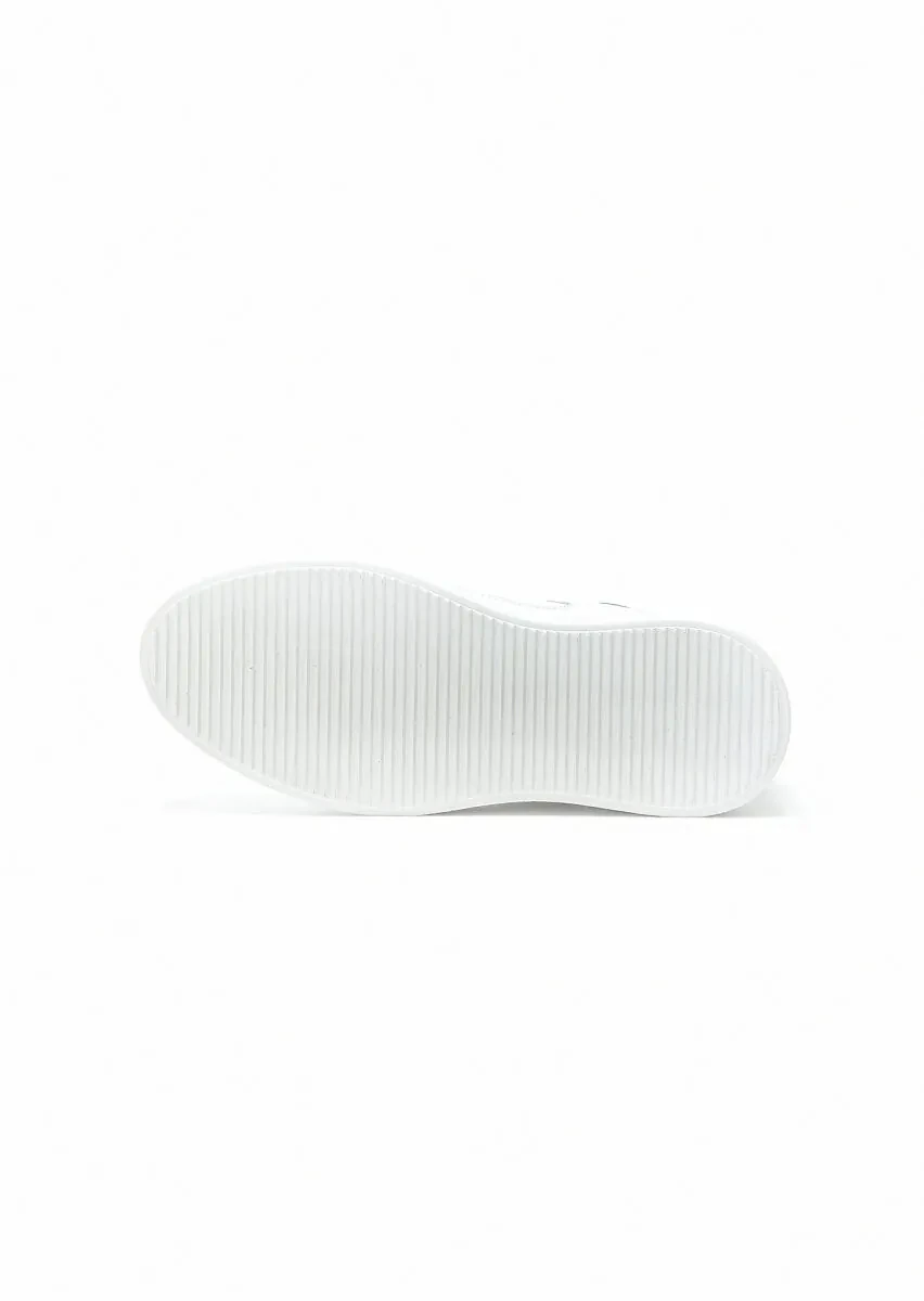 White Leather Sport Sneaker - 5