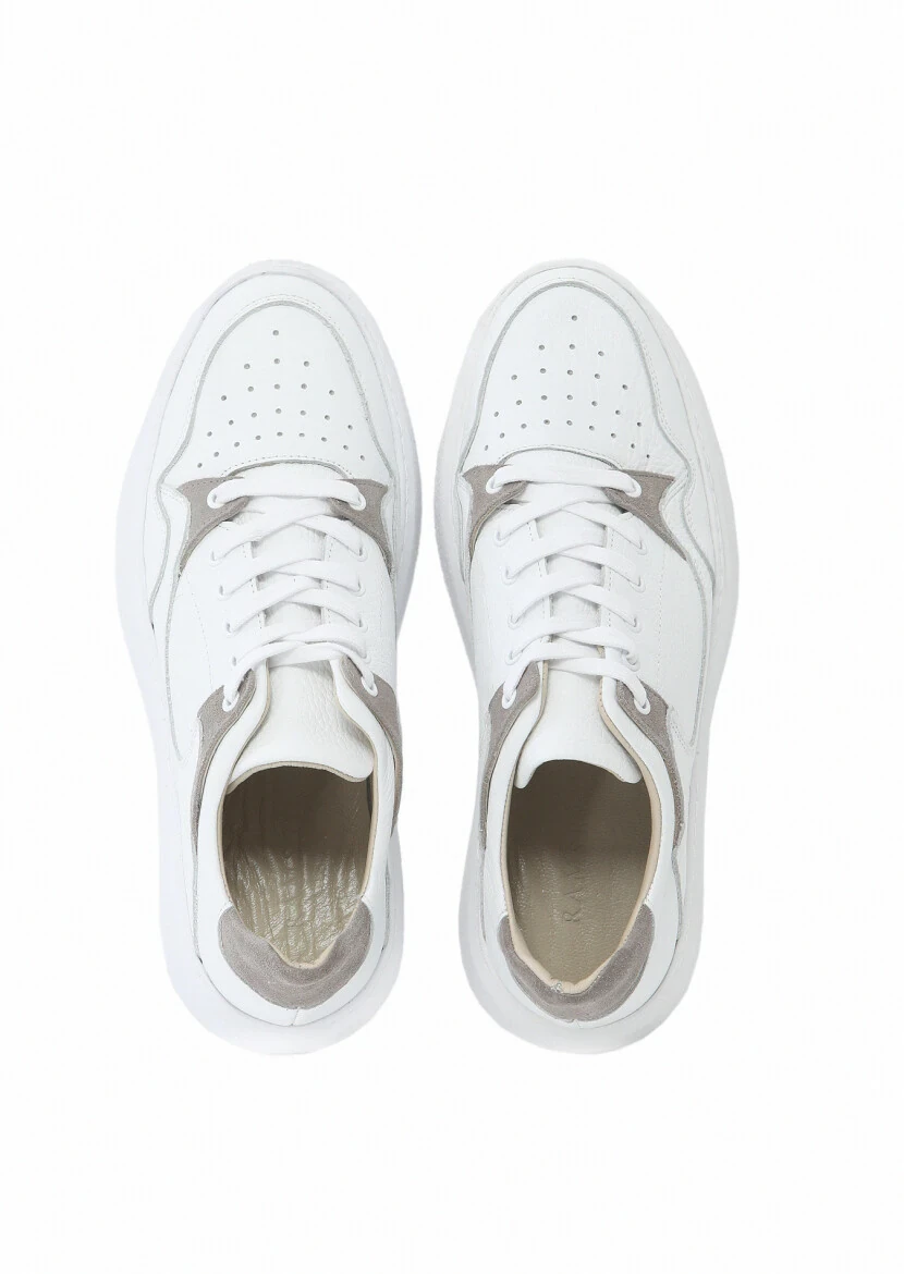 White Leather Sport Sneaker - 6