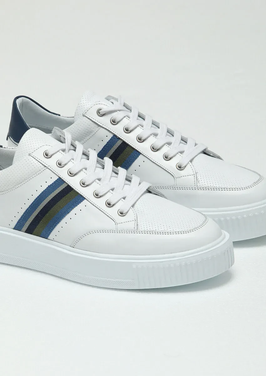 White Leather Sport Sneaker - 3