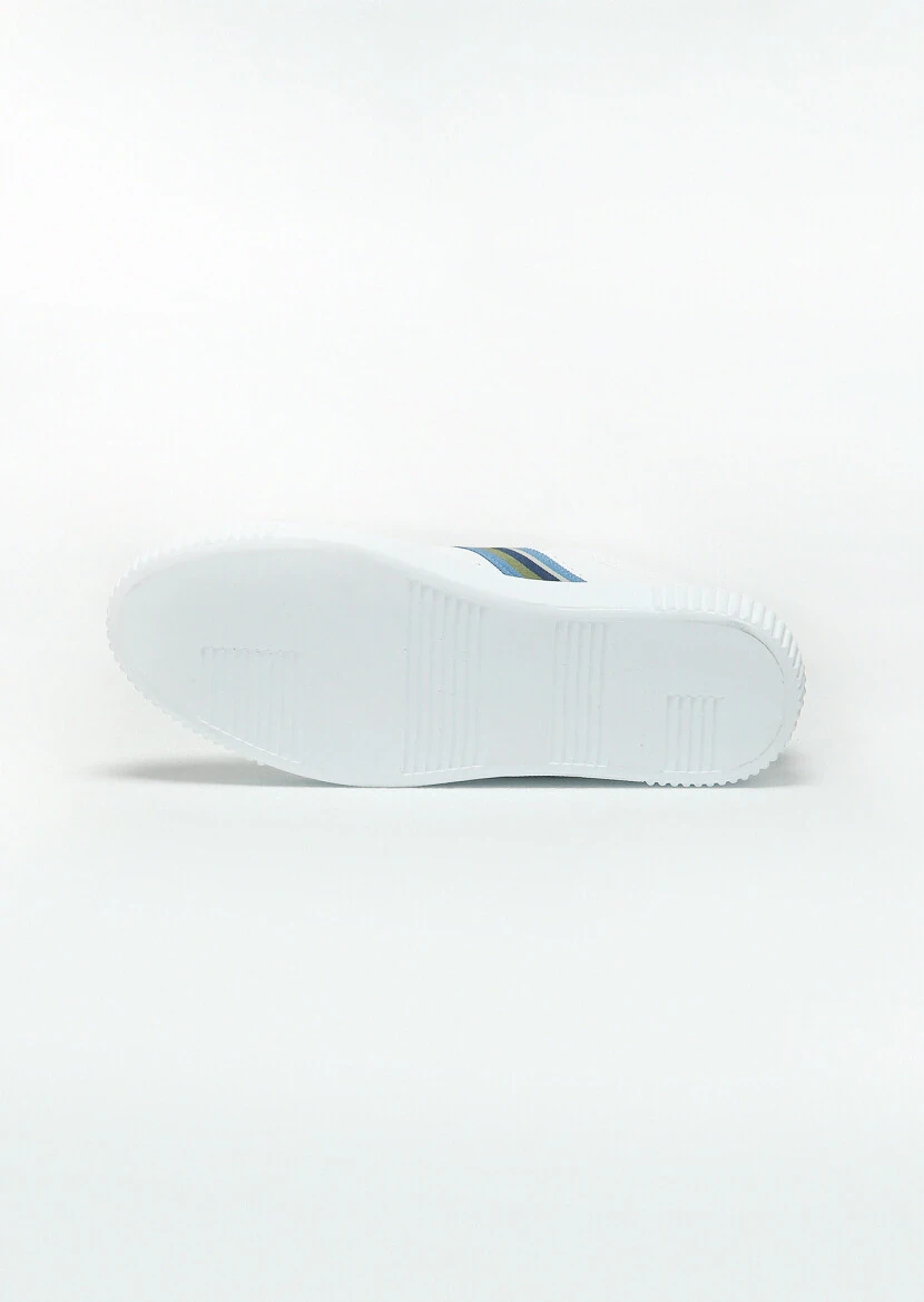 White Leather Sport Sneaker - 5