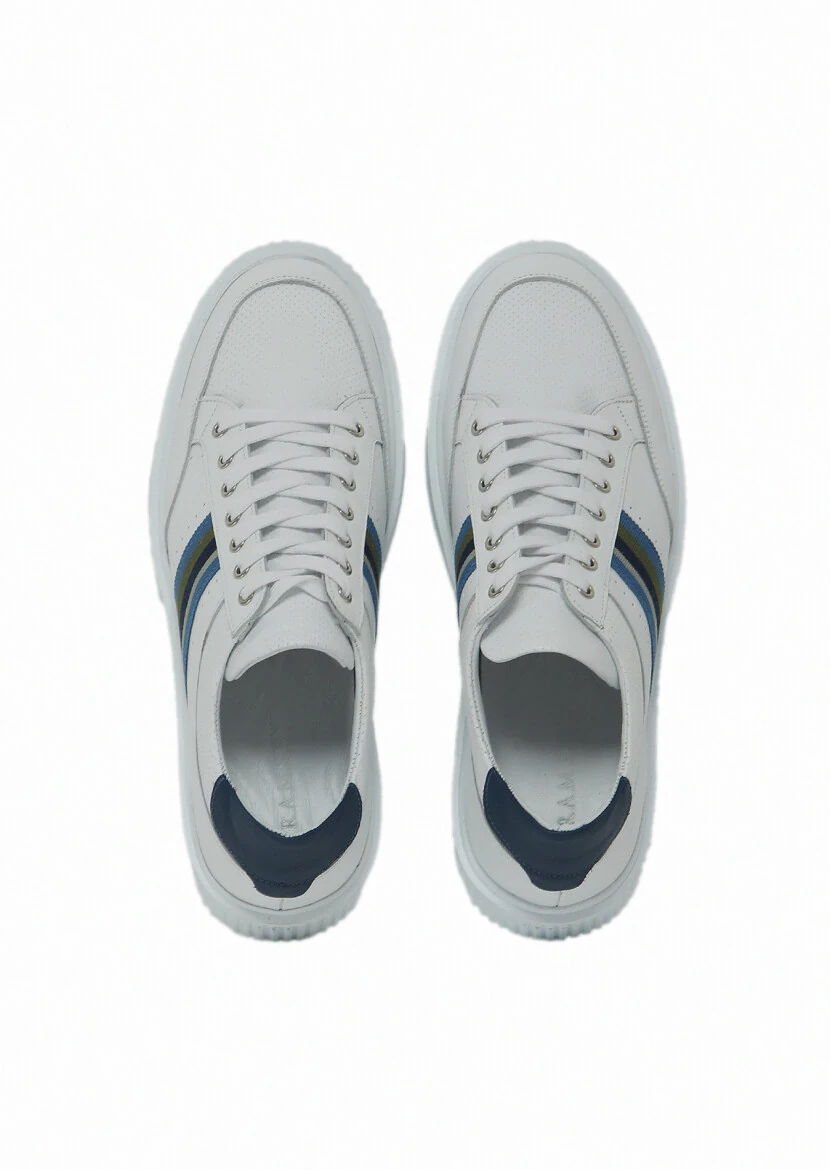 White Leather Sport Sneaker - 6