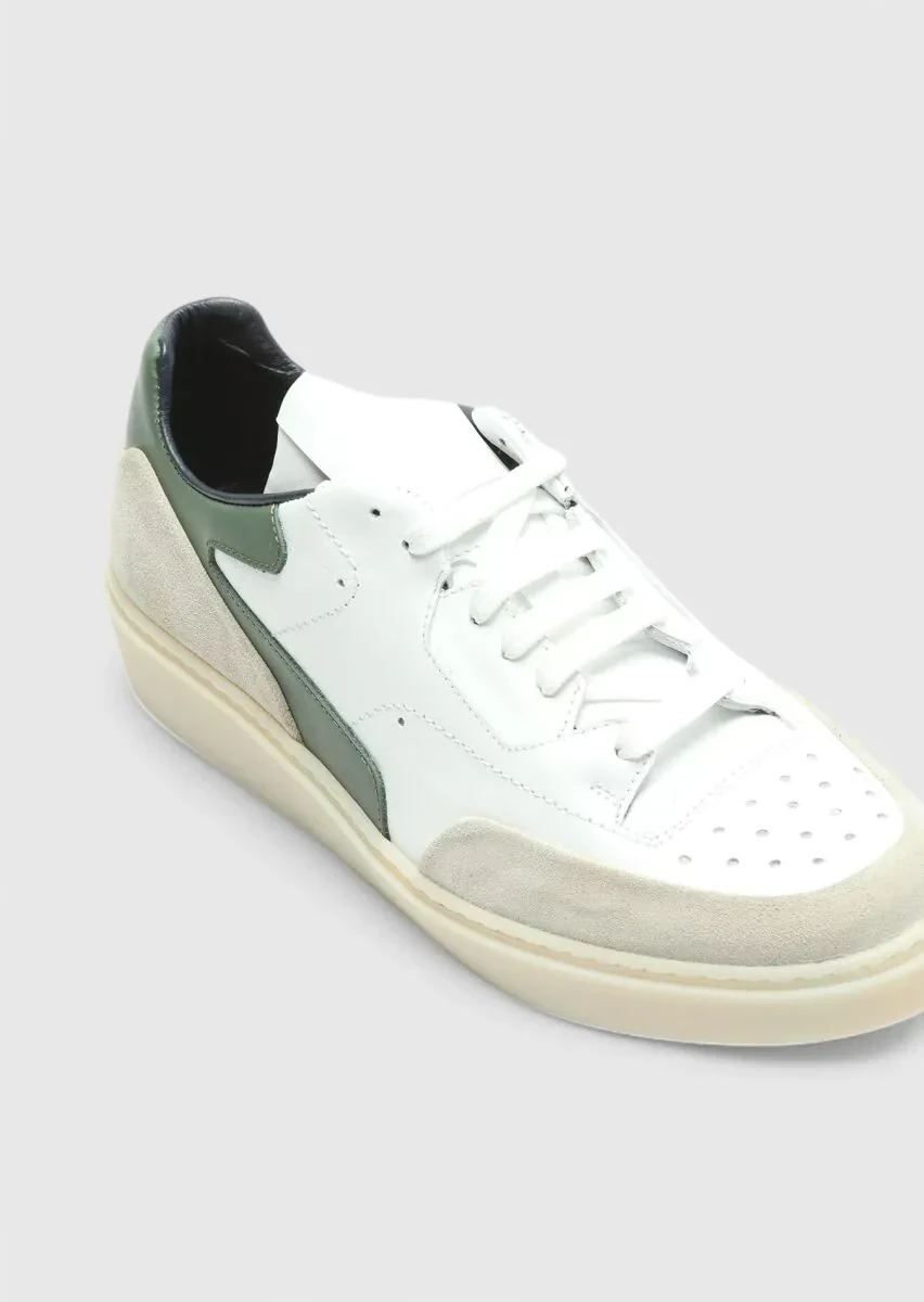 White Leather Sport Sneaker - 2