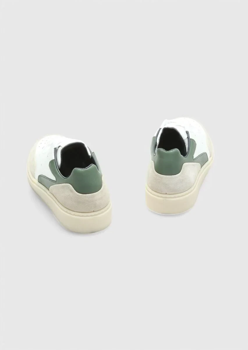 White Leather Sport Sneaker - 5