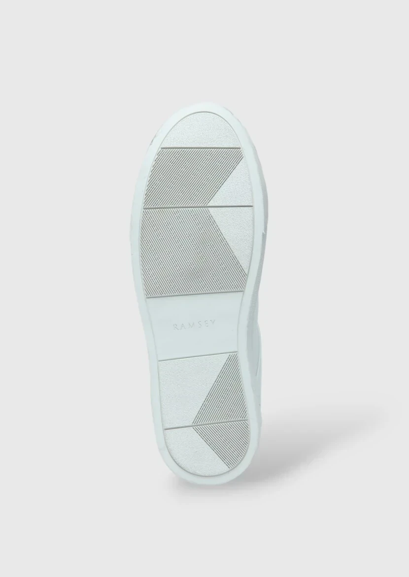 White Leather Sport Sneaker - 4