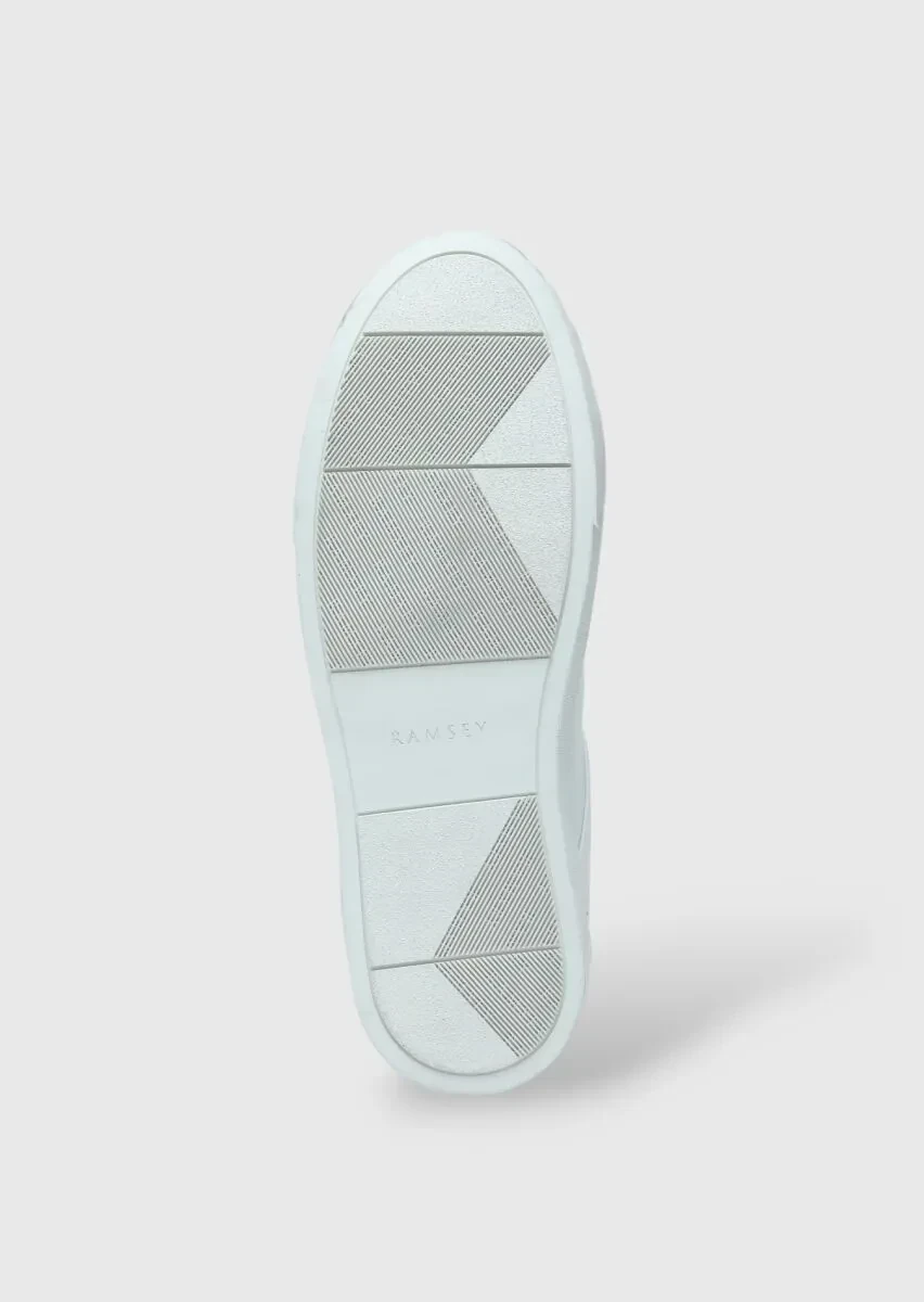 White Leather Sport Sneaker - 4