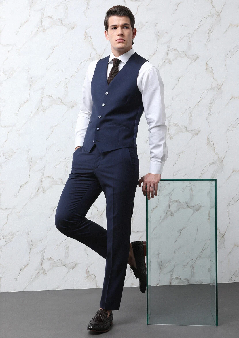 White Patterned Regular Fit Weaving Classical 100% Cotton Shirt - 2