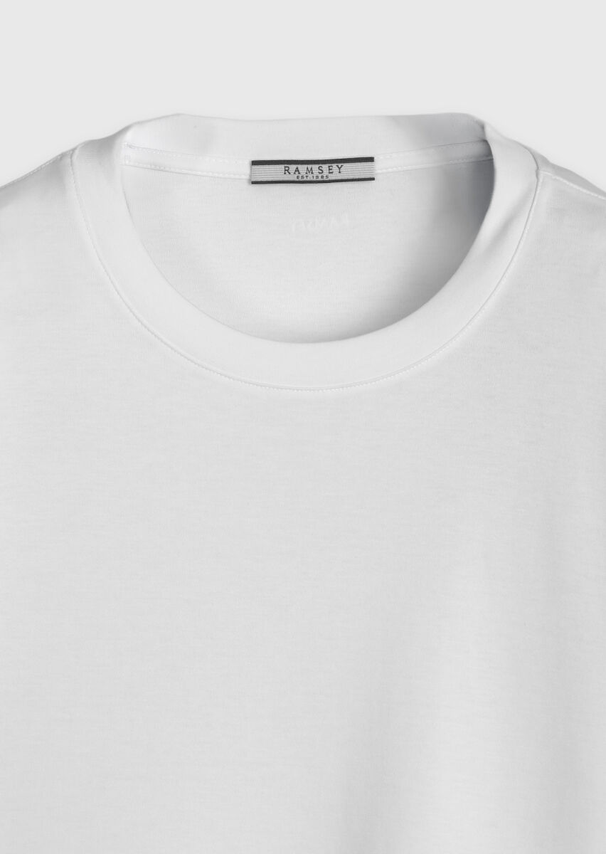 White Plain 100% Cotton T-Shirt - 7