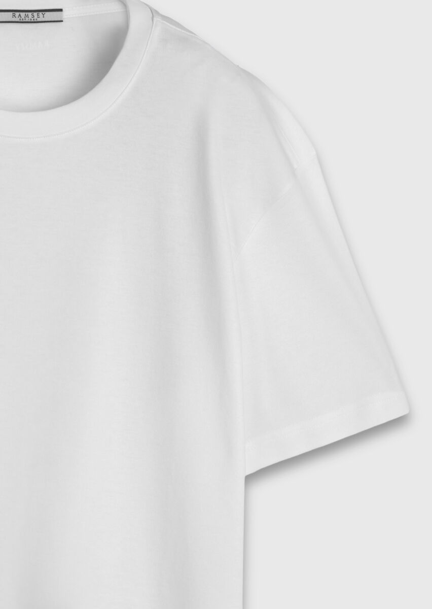 White Plain 100% Cotton T-Shirt - 8