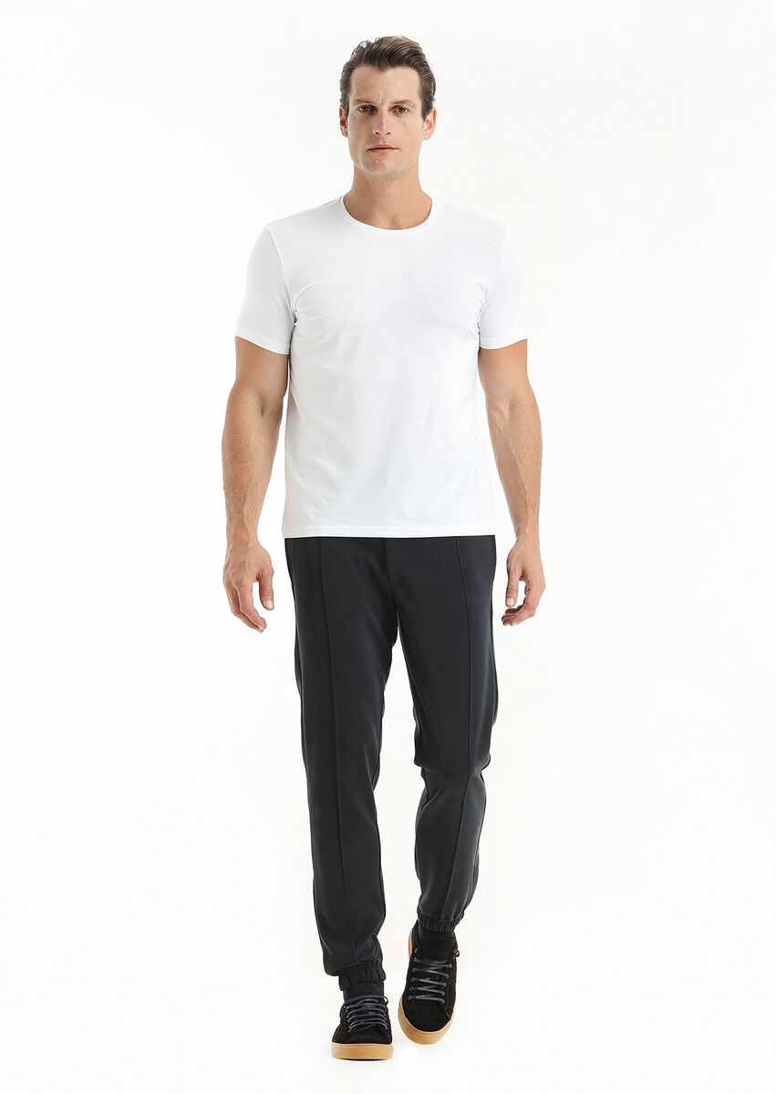 White Plain Cotton Blended T-Shirt - 1