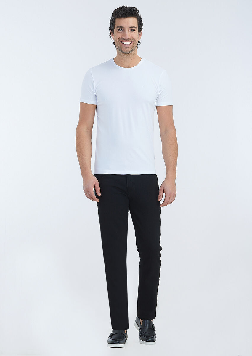 White Plain Cotton Blended T-Shirt - 2