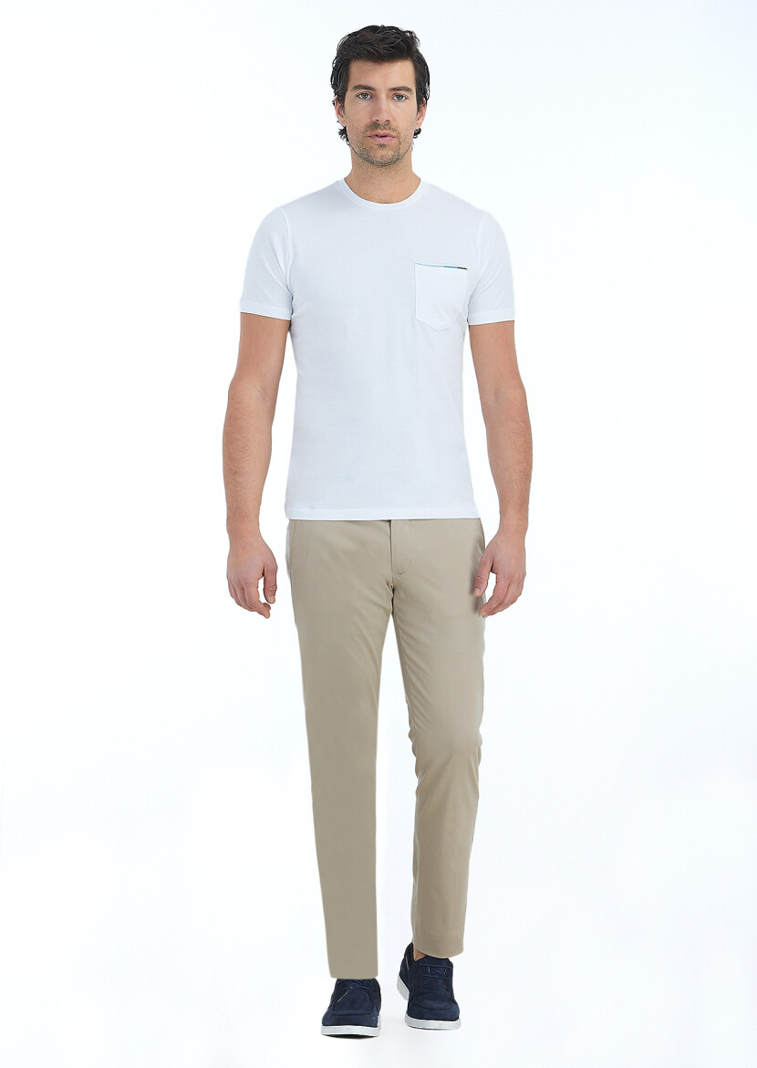 White Plain Crew Neck 100% Cotton T-Shirt 