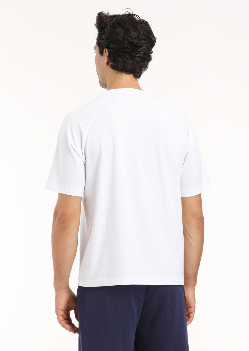 White Plain Crew Neck 100% Cotton T-Shirt - 4