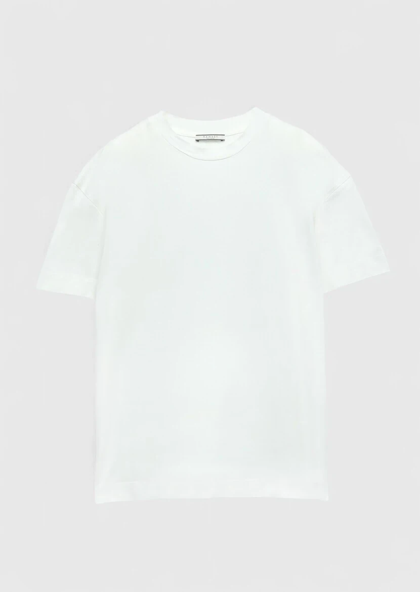 White Plain Crew Neck 100% Cotton T-Shirt - 6