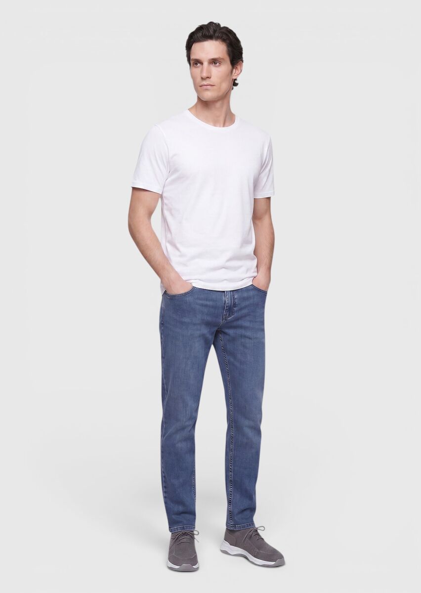 White Plain Crew Neck 100% Cotton T-Shirt - 3