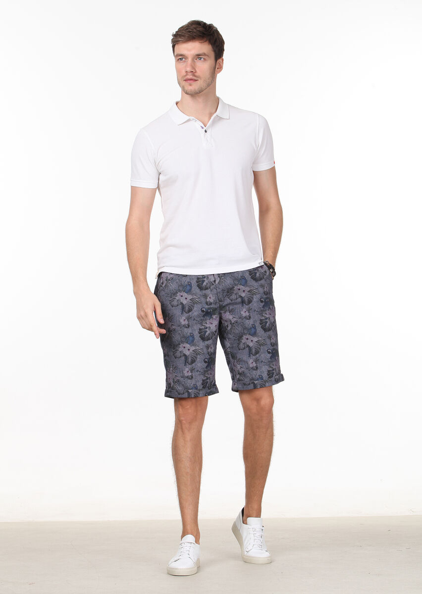 White Plain Polo Neck 100% Cotton T-Shirt - 3