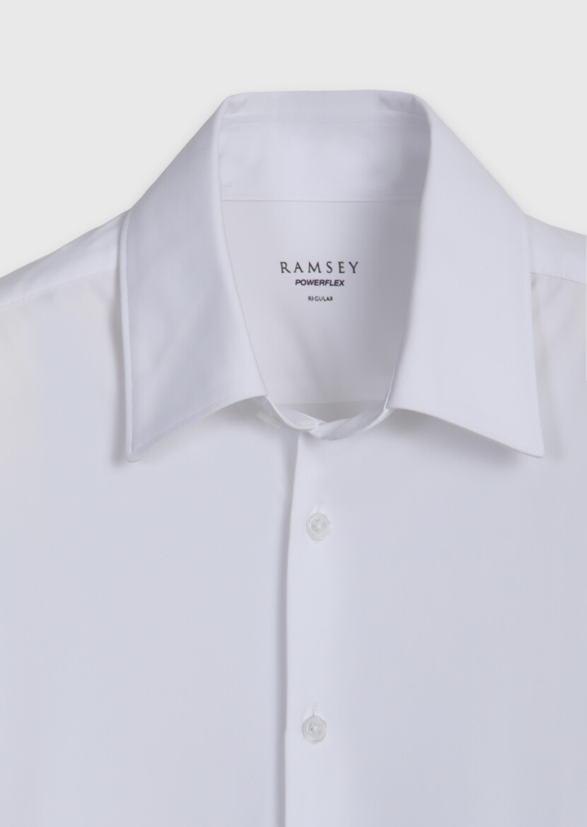 White Plain Regular Fit Long Knitting Classical Shirt - 7