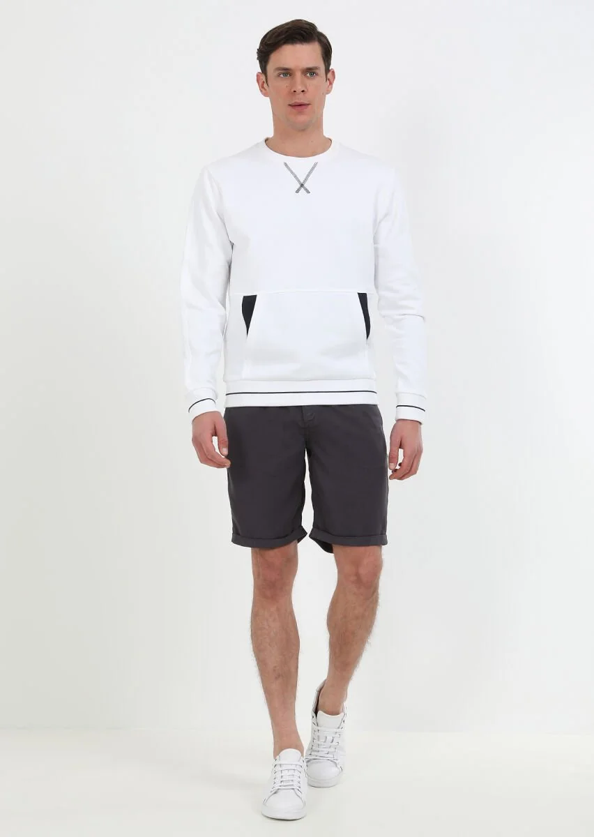 White Plain Sweatshirt - 1