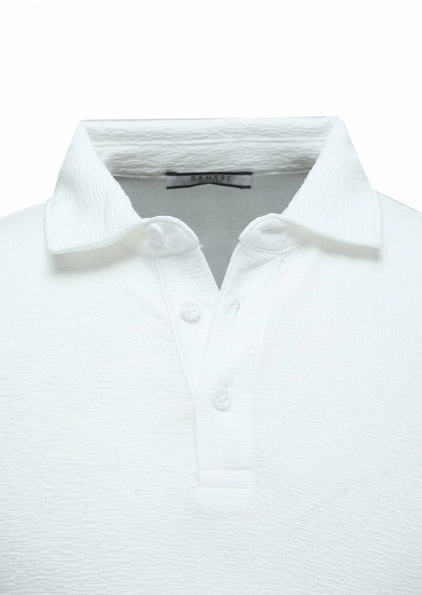 White Polo Neck T-Shirt - 2