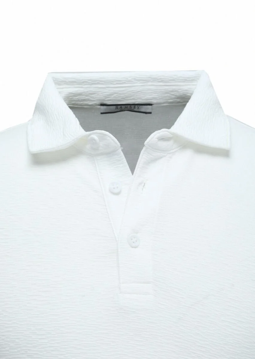 White Polo Neck T-Shirt - 2
