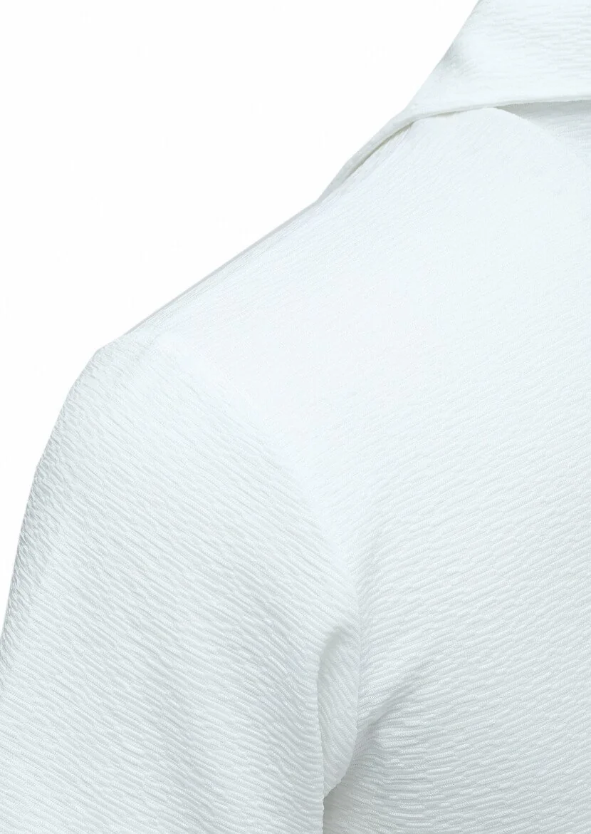 White Polo Neck T-Shirt - 3