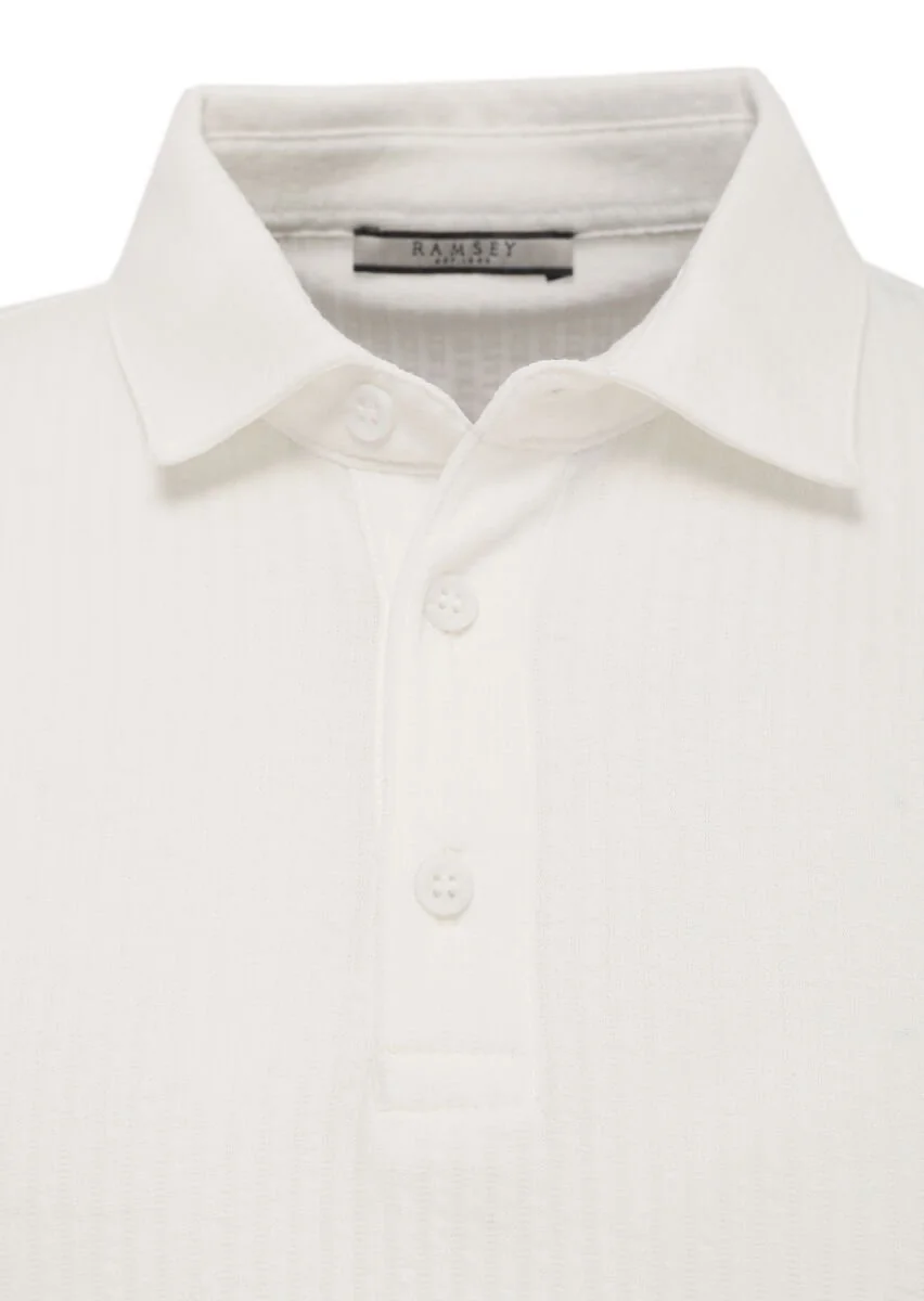 White Polo Neck T-Shirt - 2