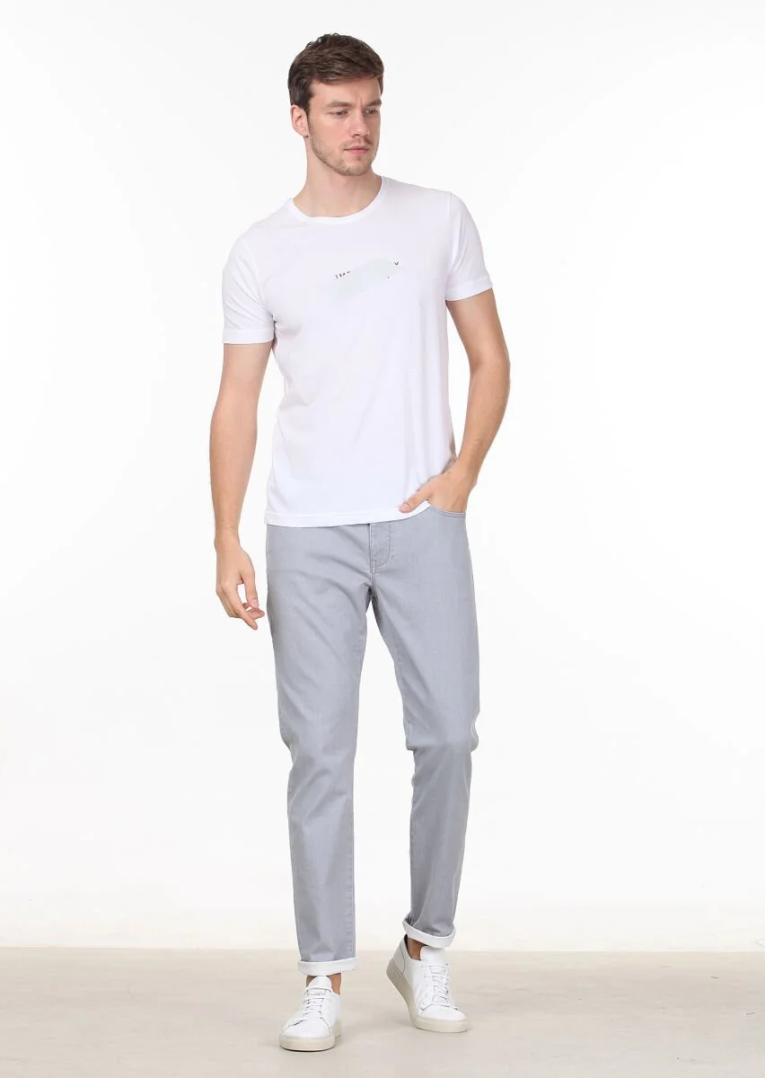 White Printed 100% Cotton T-Shirt - 3