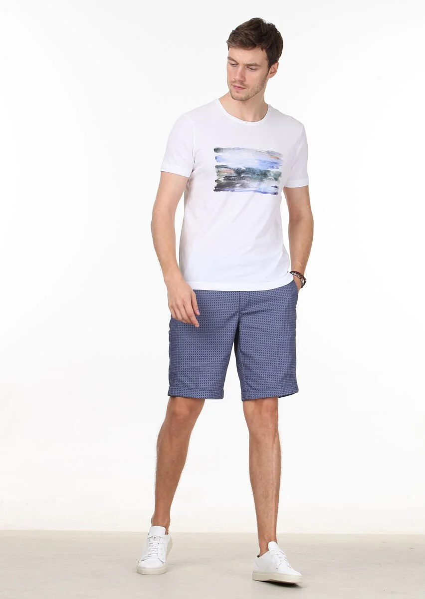 White Printed 100% Cotton T-Shirt - 3