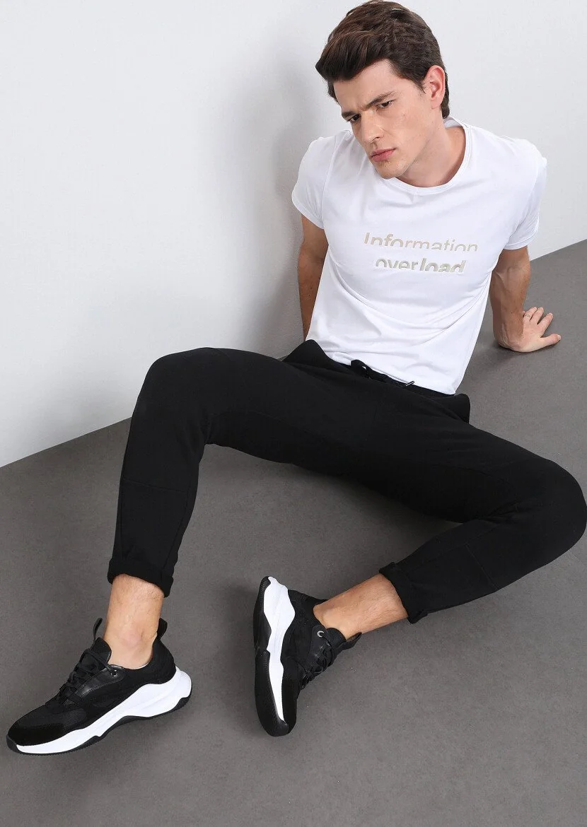 White Printed 100% Cotton T-Shirt - 4
