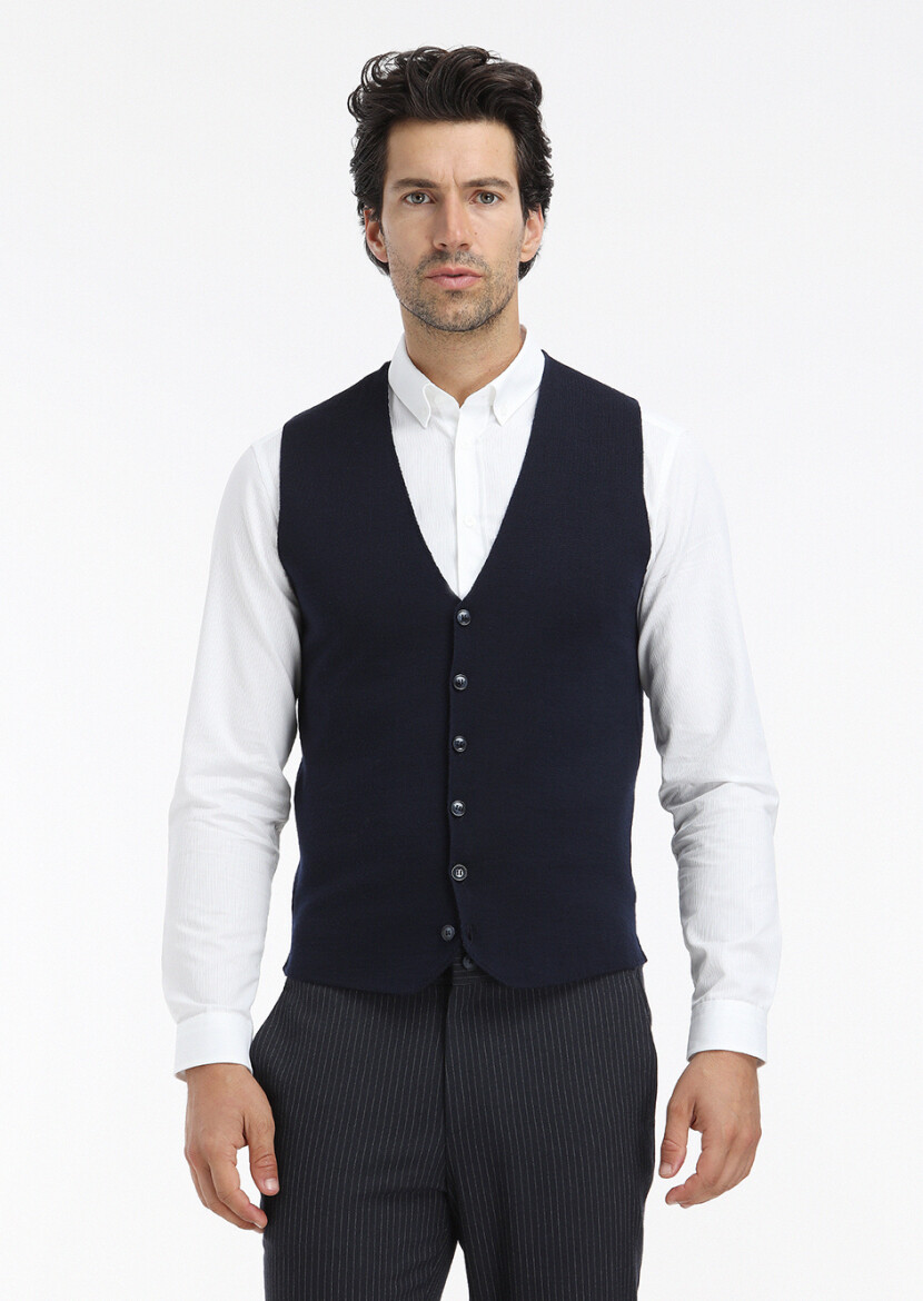 White Ribbed Regular Fit Long Weaving Casual 100% Cotton Shirt - 4