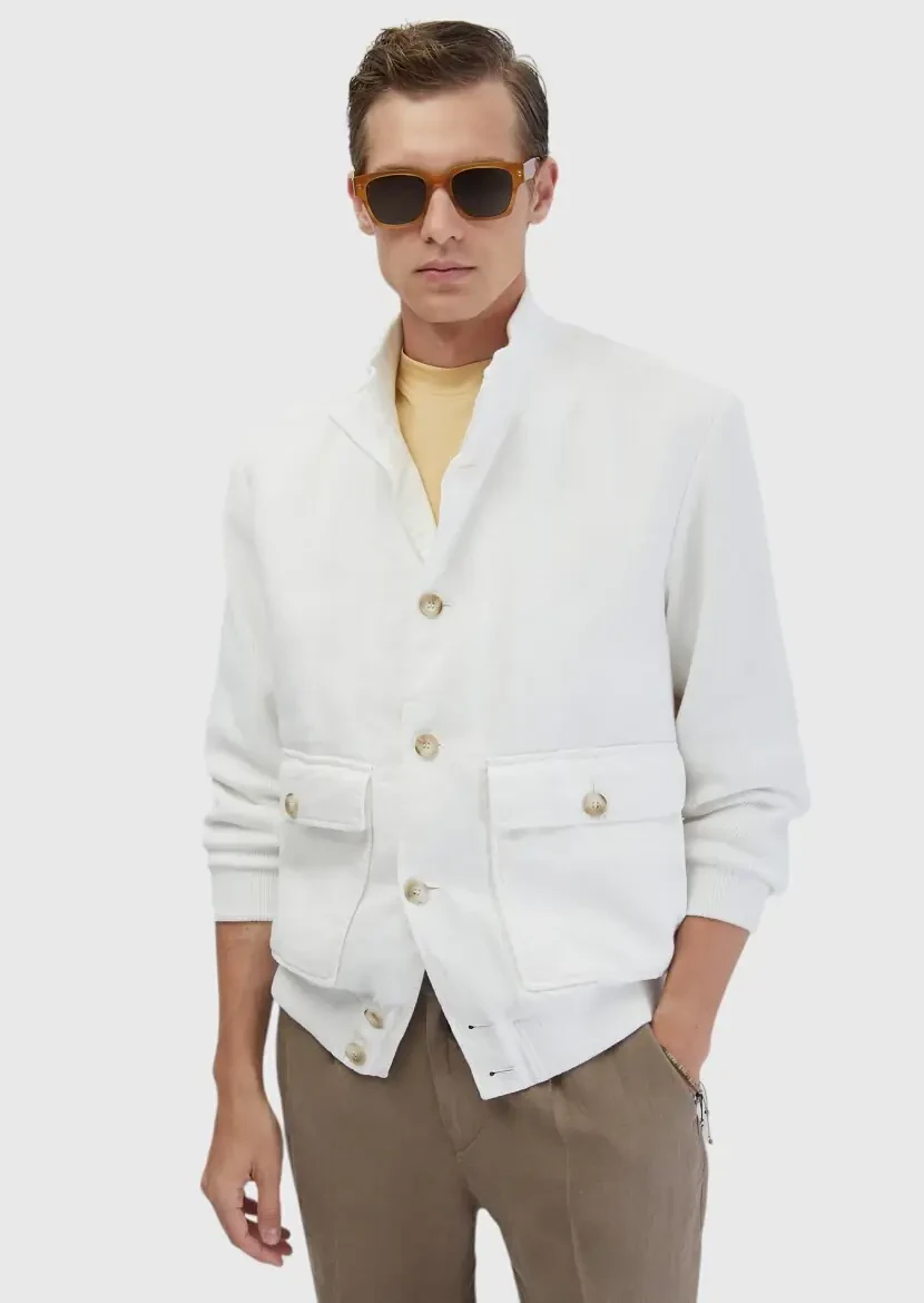 White Weaving Coat - 1