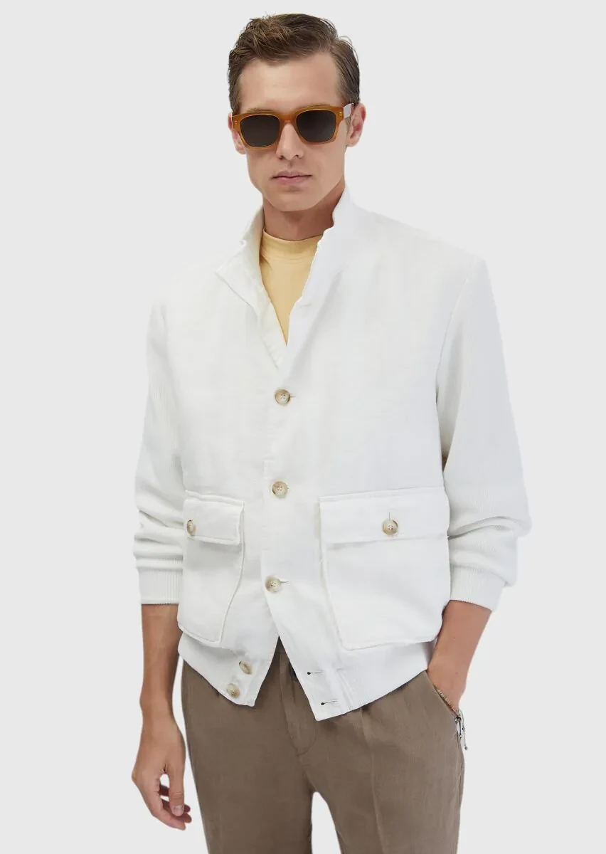 White Weaving Coat - 1