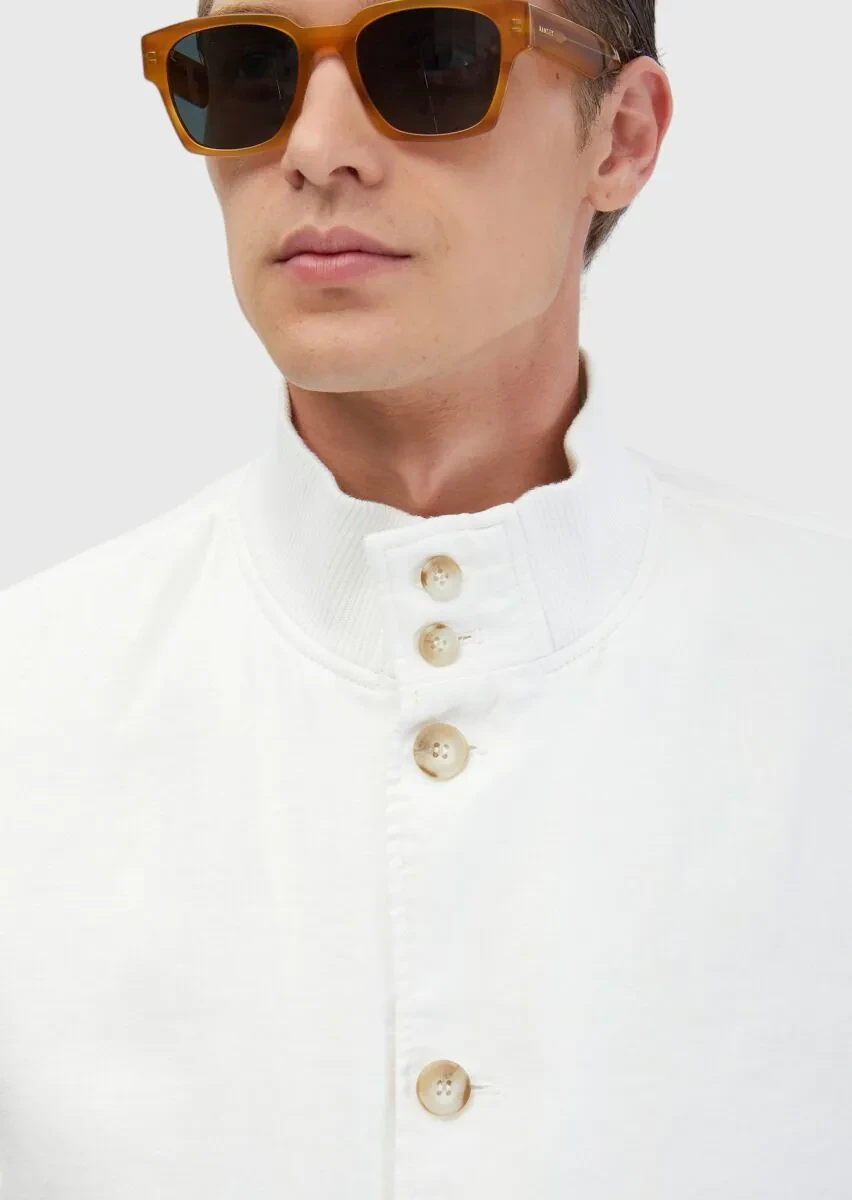 White Weaving Coat - 5
