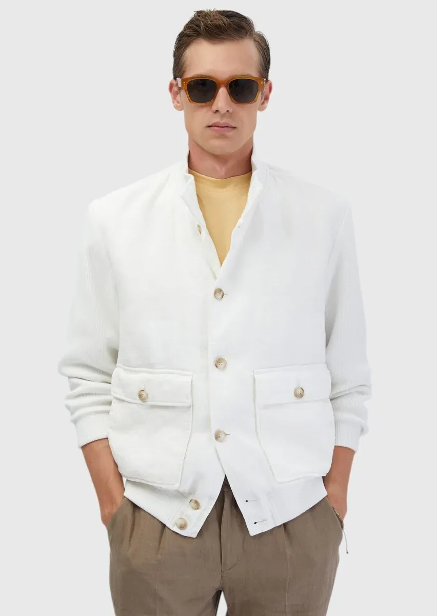 White Weaving Coat - 7