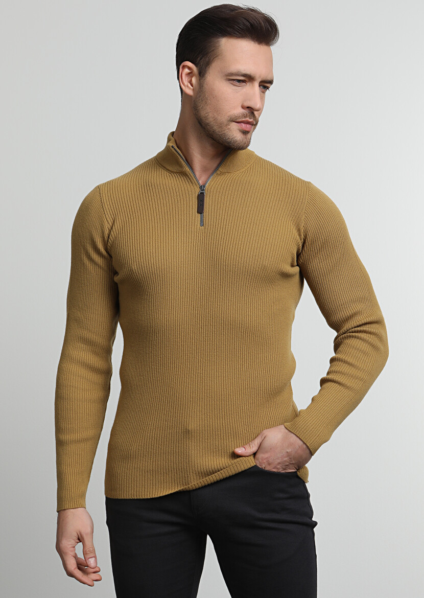 Yellow Knitwear Sweatshirt 