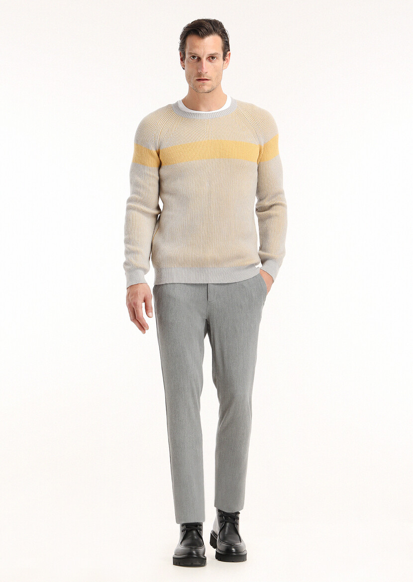 Yellow Knitwear Sweatshirt - 1