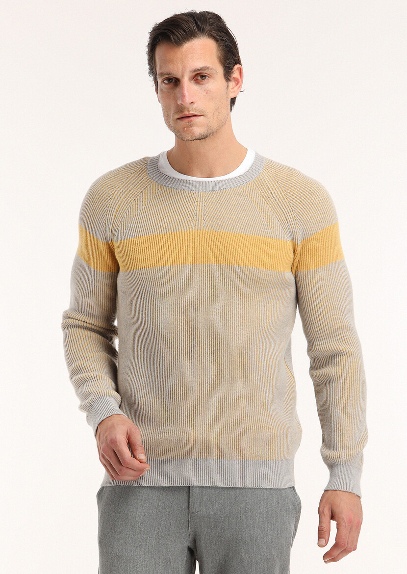 Yellow Knitwear Sweatshirt - 2