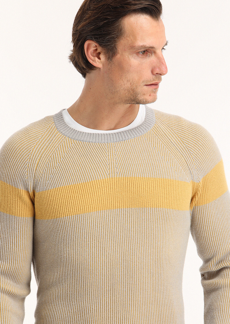 Yellow Knitwear Sweatshirt - 3