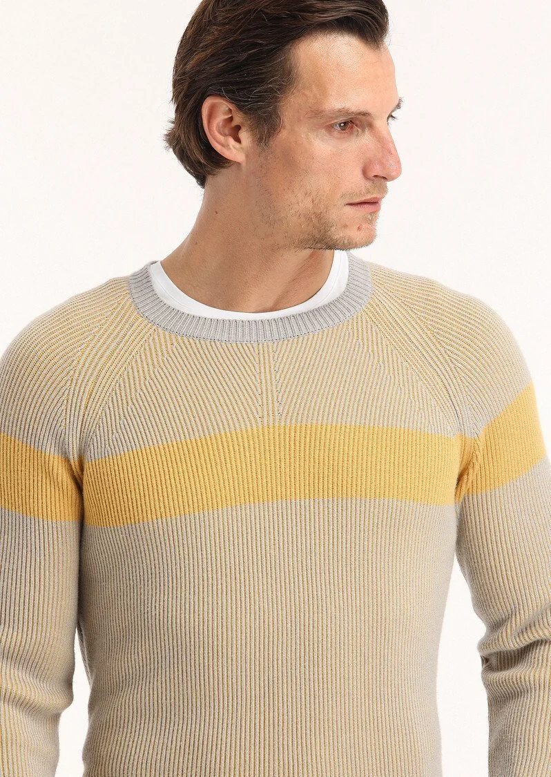 Yellow Knitwear Sweatshirt - 3