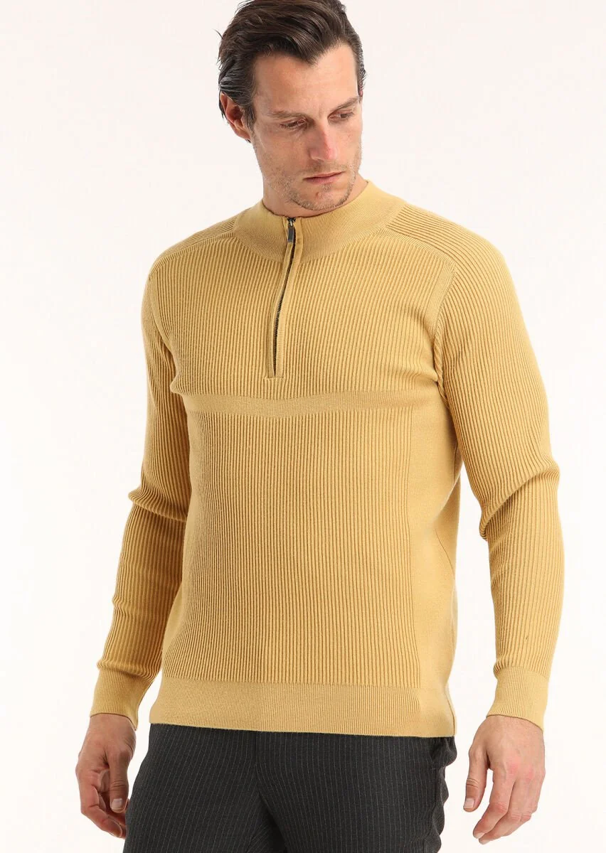 Yellow Knitwear Sweatshirt - 2