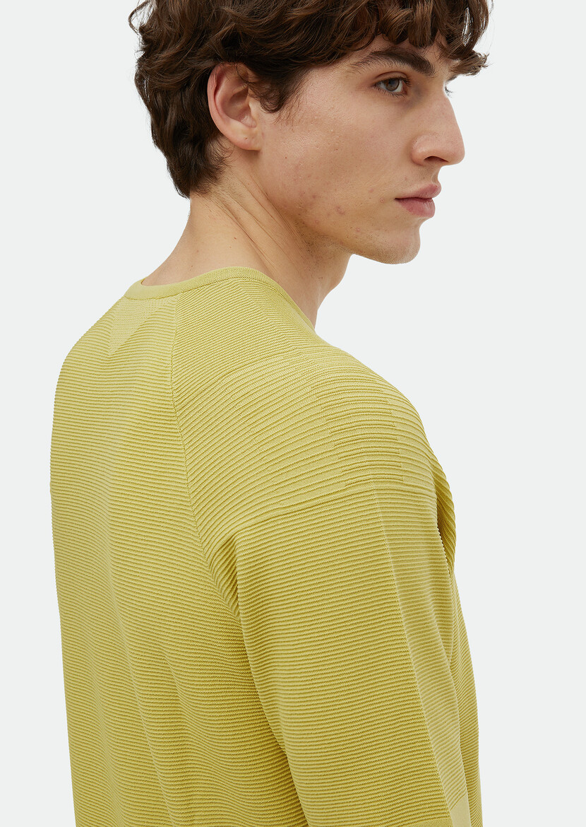 Yellow Knitwear Sweatshirt - 4