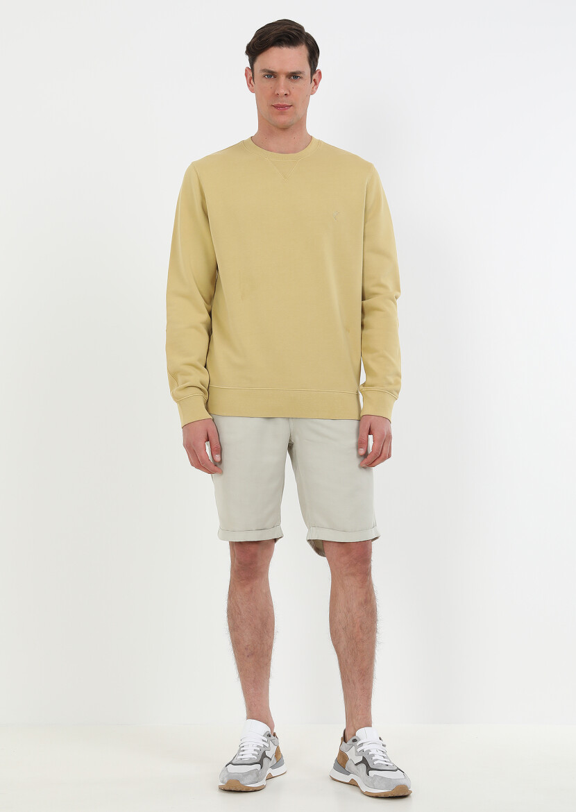 Yellow Plain Sweatshirt - 1