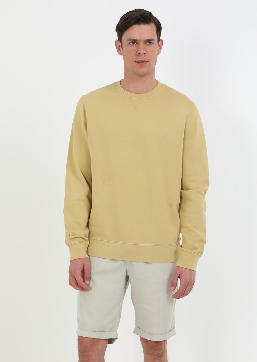 Yellow Plain Sweatshirt - 2