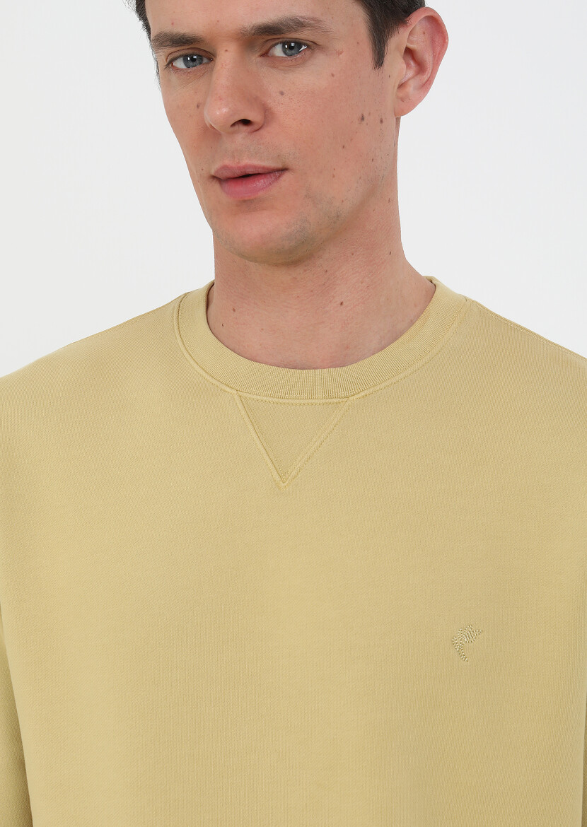 Yellow Plain Sweatshirt - 3