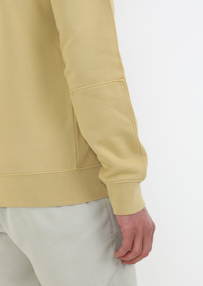 Yellow Plain Sweatshirt - 4