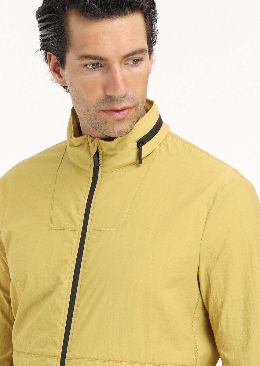 Yellow Removable Hood Weaving Coat - 5